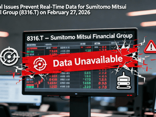 Technical Issues Prevent Real-Time Data for Sumitomo Mitsui Financial Group (8316.T) on February 27, 2026