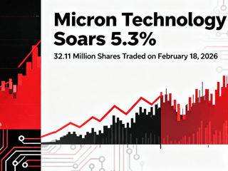 Micron Technology Soars 5.3% with 32.11 Million Shares Traded on February 18, 2026