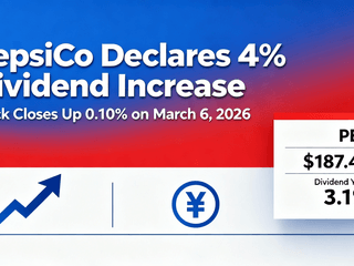 PepsiCo Declares 4% Dividend Increase as Stock Closes Up 0.10% on March 6, 2026