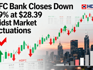 HDFC Bank Closes Down 0.39% at $28.39 Amidst Market Fluctuations