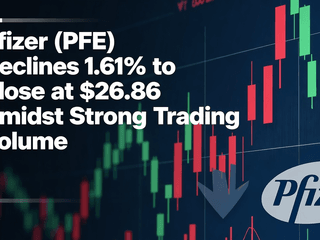Pfizer (PFE) Declines 1.61% to Close at $26.86 Amidst Strong Trading Volume