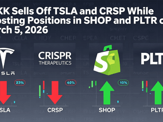 ARKK Sells Off TSLA and CRSP While Boosting Positions in SHOP and PLTR on March 5, 2026