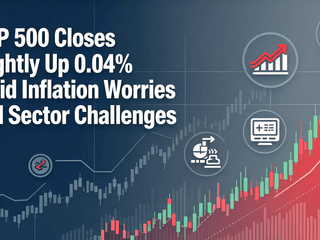 S&P 500 Closes Slightly Up 0.04% Amid Inflation Worries and Sector Challenges