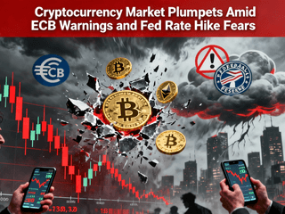 Cryptocurrency Market Plummets Amid ECB Warnings and Fed Rate Hike Fears