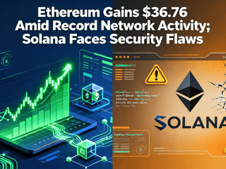 Ethereum Gains $36.76 Amid Record Network Activity; Solana Faces Security Flaws