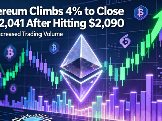 Ethereum Climbs 4% to Close at $2,041 After Hitting $2,090 Amid Increased Trading Volume