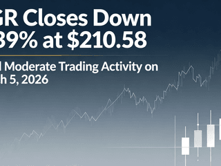 PGR Closes Down 0.39% at $210.58 Amid Moderate Trading Activity on March 5, 2026