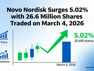 Novo Nordisk Surges 5.02% with 26.6 Million Shares Traded on March 4, 2026