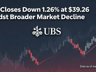 UBS Closes Down 1.26% at $39.26 Amidst Broader Market Decline