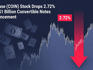 Coinbase (COIN) Stock Drops 2.72% Amid $1 Billion Convertible Notes Announcement