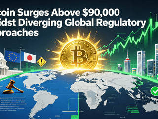 Bitcoin Surges Above $90,000 Amidst Diverging Global Regulatory Approaches