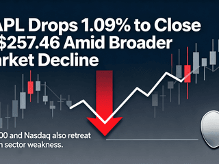 AAPL Drops 1.09% to Close at $257.46 Amid Broader Market Decline
