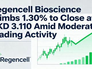 Regencell Bioscience Climbs 1.30% to Close at HKD 3.110 Amid Moderate Trading Activity