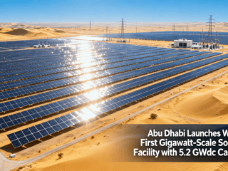 Abu Dhabi Launches World's First Gigawatt-Scale Solar PV Facility with 5.2 GWdc Capacity