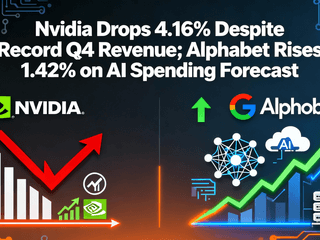 Nvidia Drops 4.16% Despite Record Q4 Revenue; Alphabet Rises 1.42% on AI Spending Forecast