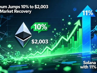 Ethereum Jumps 10% to $2,003 Amid Market Recovery; Solana Leads with 11% Surge