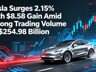 Tesla Surges 2.15% with $8.58 Gain Amid Strong Trading Volume of $254.98 Billion
