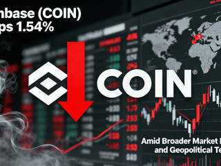 Coinbase (COIN) Drops 1.54% Amid Broader Market Decline and Geopolitical Tensions
