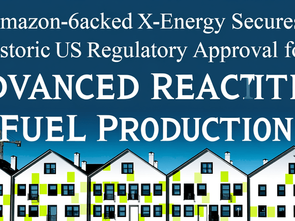 Amazon-Backed X-Energy Secures Historic US Regulatory Approval for Advanced Reactor Fuel Production