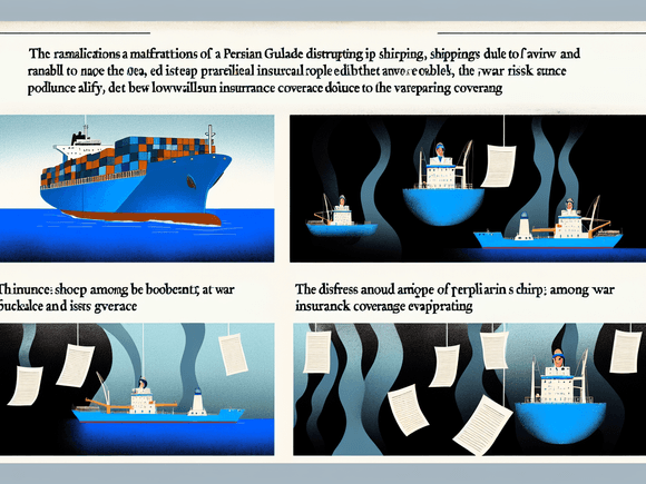The Financial Blockade: Insurers Halt Persian Gulf Shipping as War Risk Coverage Evaporates