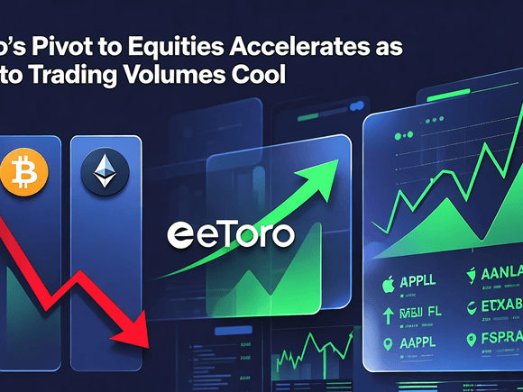 eToro’s Pivot to Equities Accelerates as Crypto Trading Volumes Cool
