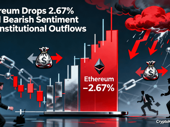 Ethereum Drops 2.67% Amid Bearish Sentiment and Institutional Outflows