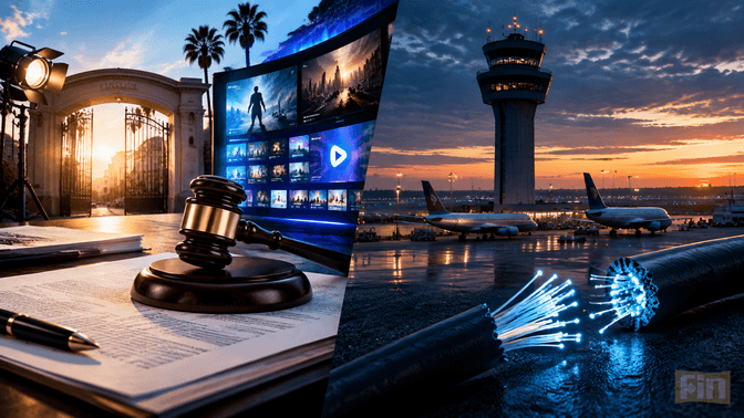 Paramount Settles Antitrust Suits, Clearing $110 Billion Warner Bros. Deal, as FAA Outage Snarls Northeast Air Travel