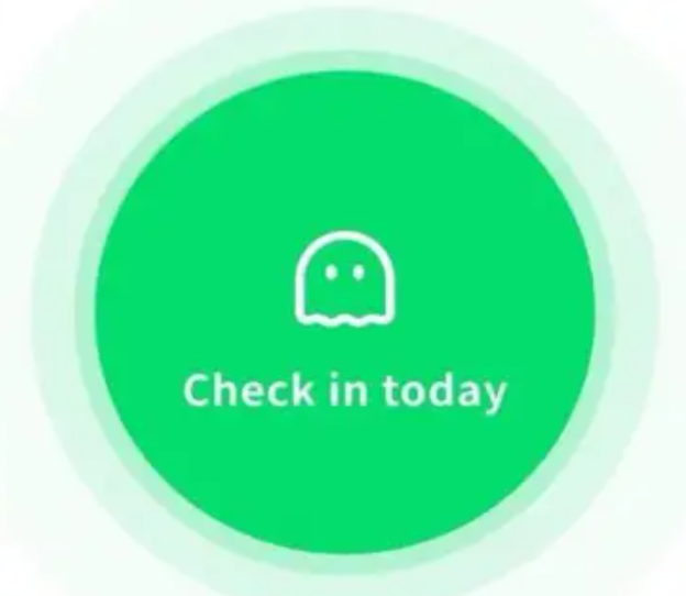 The app requires you to click a large button daily to confirm that you are alive