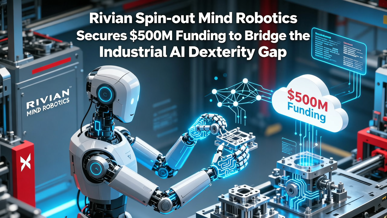 Rivian Spin-out Mind Robotics Secures $500M to Bridge the Industrial AI Dexterity Gap