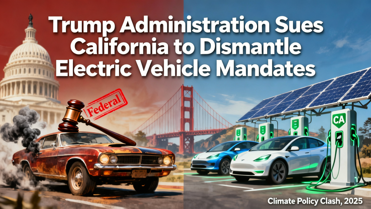 Trump Administration Sues California to Dismantle Electric Vehicle Mandates