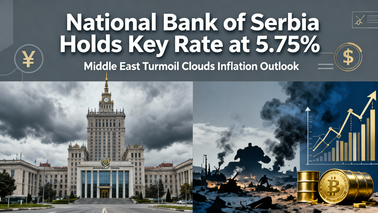 National Bank of Serbia Holds Key Rate at 5.75% as Middle East Turmoil Clouds Inflation Outlook