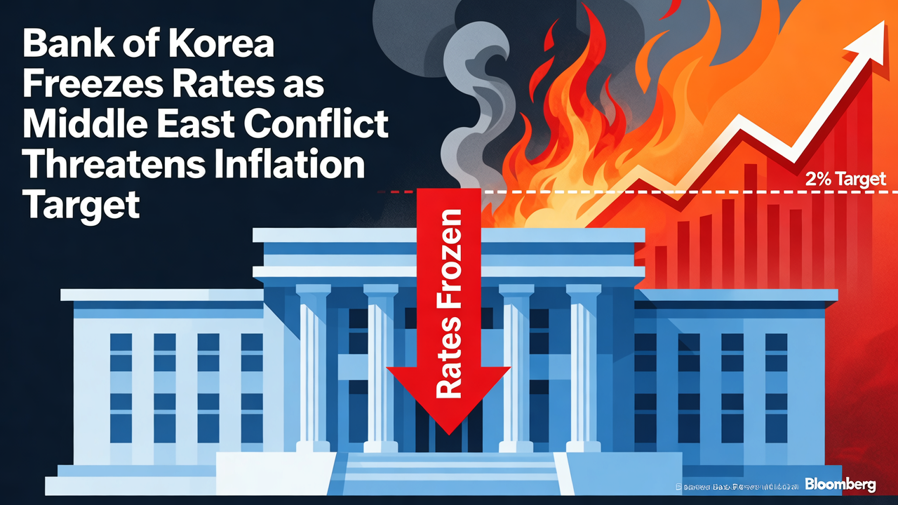 Bank of Korea Freezes Rates as Middle East Conflict Threatens Inflation Target