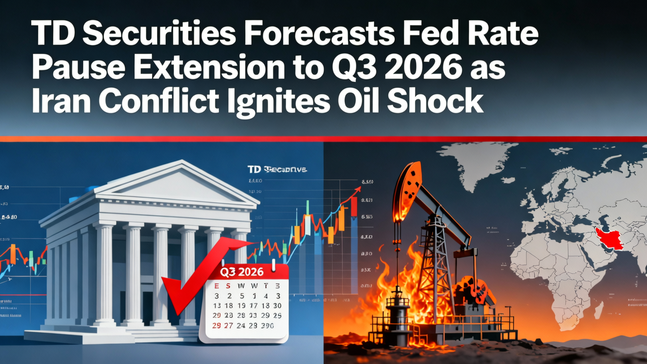 TD Securities Forecasts Fed Rate Pause Extension to Q3 2026 as Iran Conflict Ignites Oil Shock