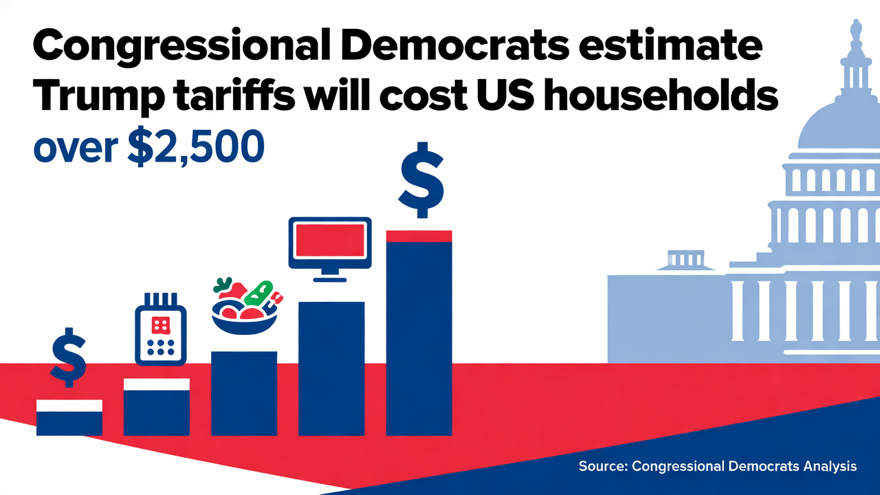 Congressional Democrats estimate Trump tariffs will cost US households over $2,500