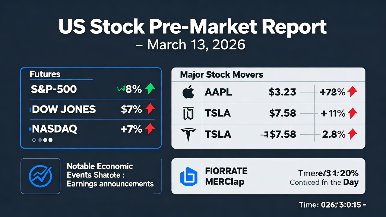 US Stock Pre-Market Report - March 13, 2026