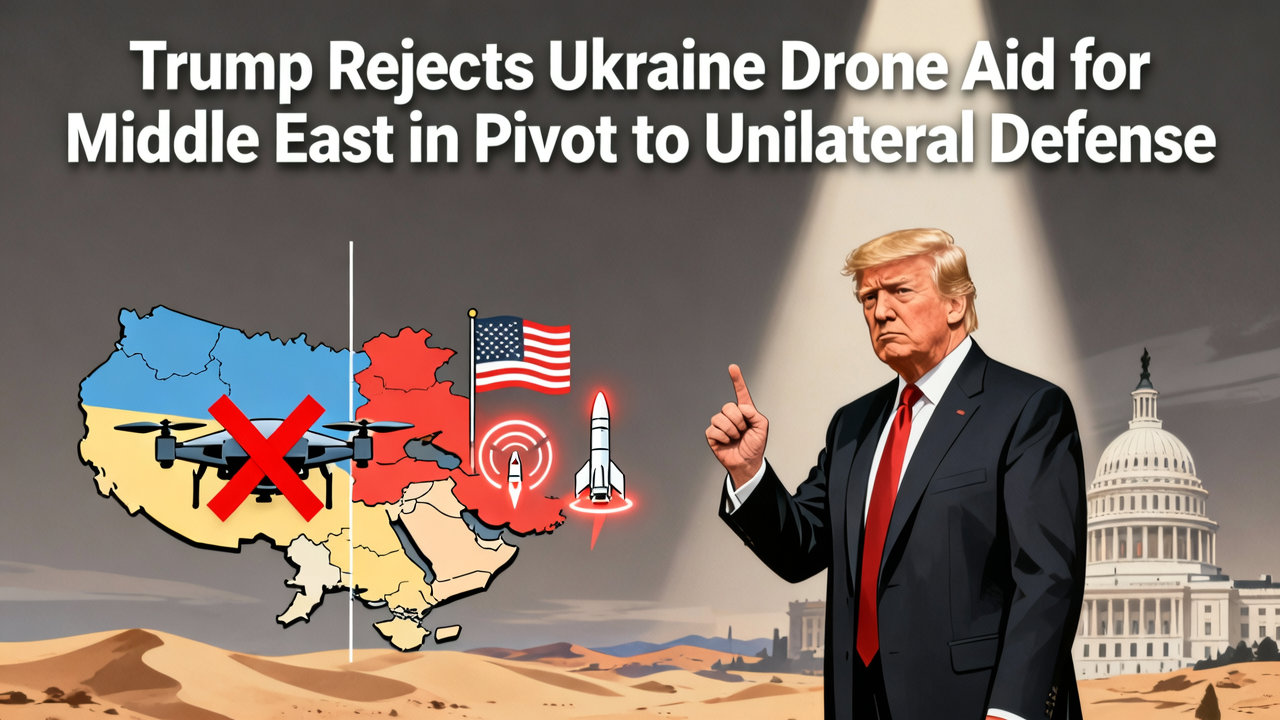 Trump Rejects Ukraine Drone Aid for Middle East in Pivot to Unilateral Defense