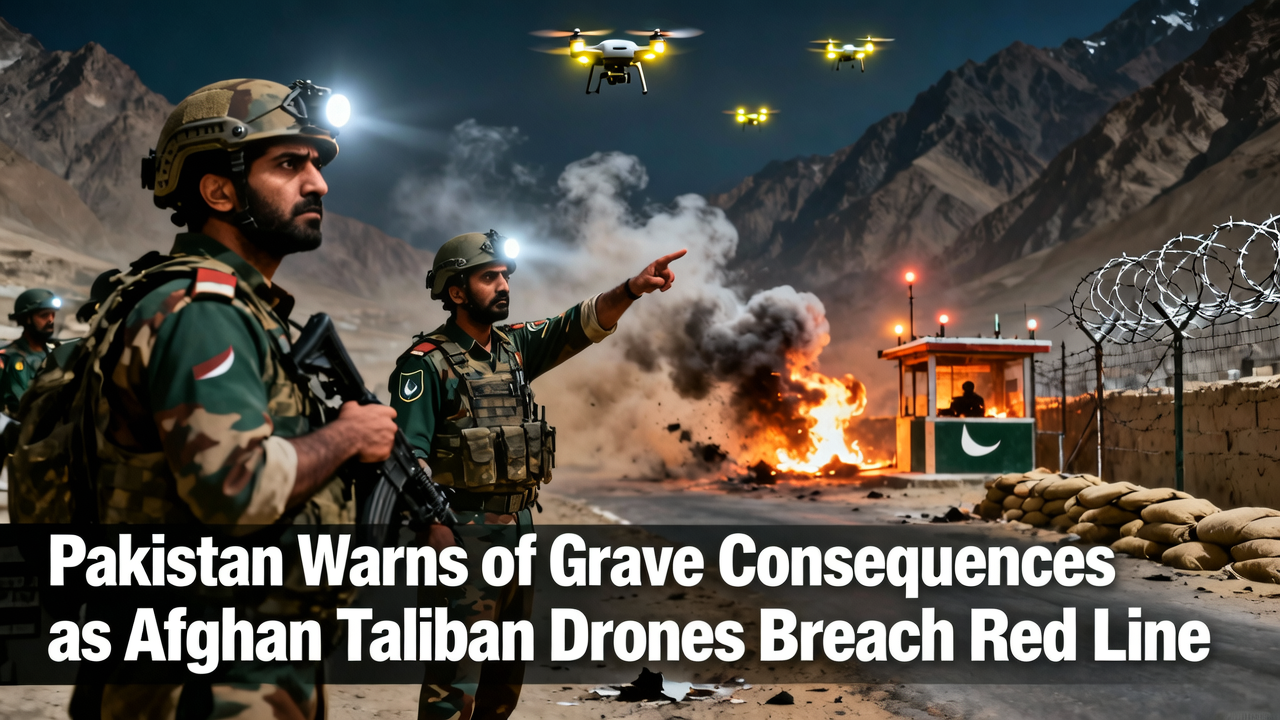 Pakistan Warns of Grave Consequences as Afghan Taliban Drones Breach Red Line