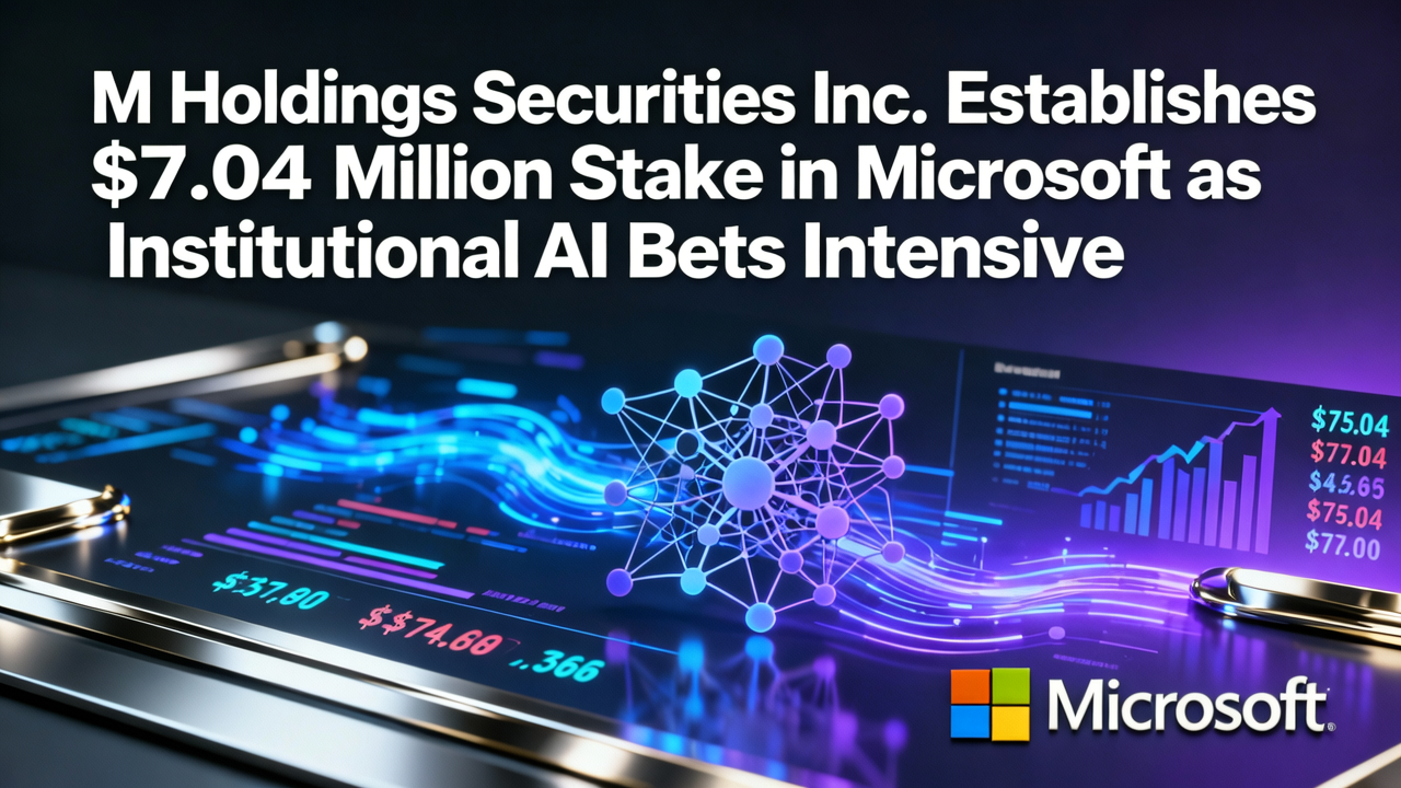 M Holdings Securities Inc. Establishes $7.04 Million Stake in Microsoft as Institutional AI Bets Intensify