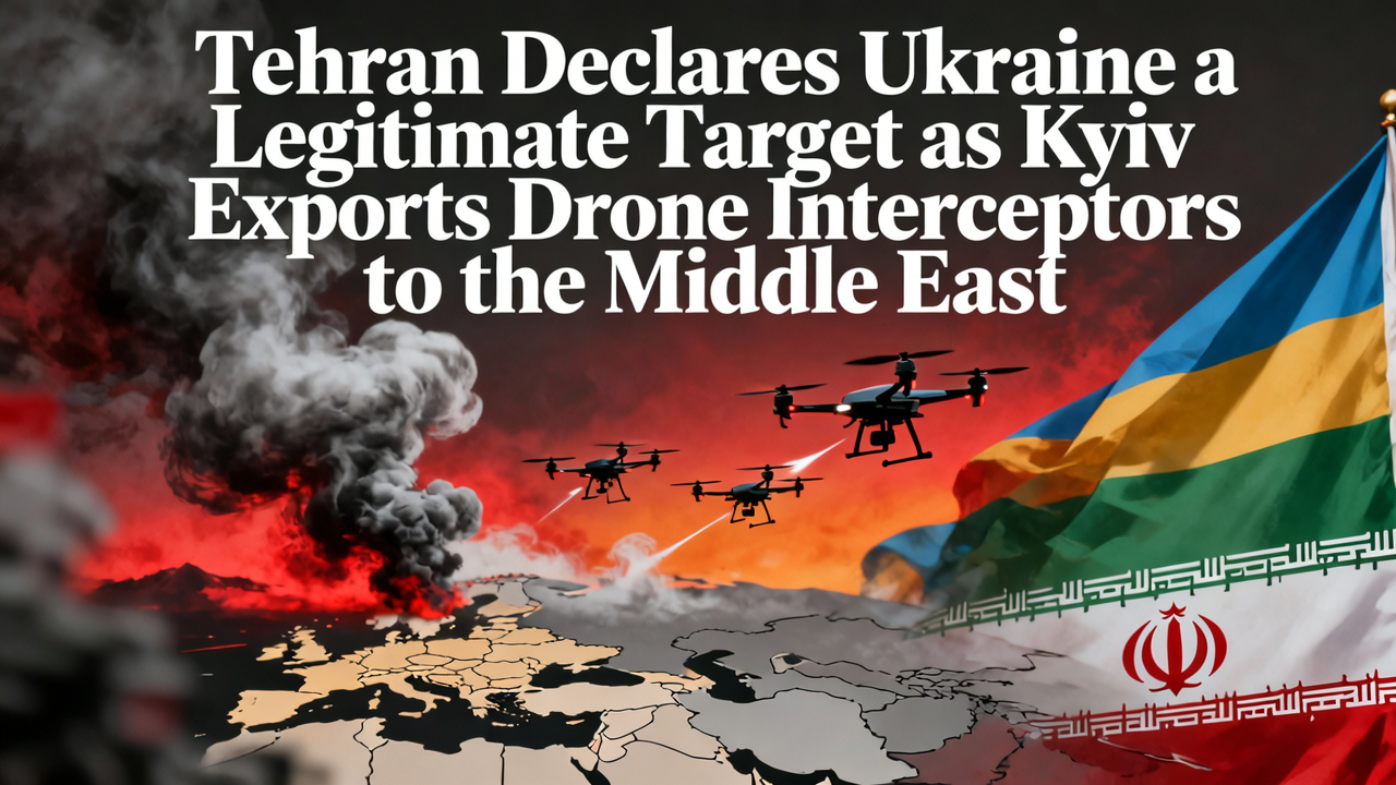 Tehran Declares Ukraine a Legitimate Target as Kyiv Exports Drone Interceptors to the Middle East
