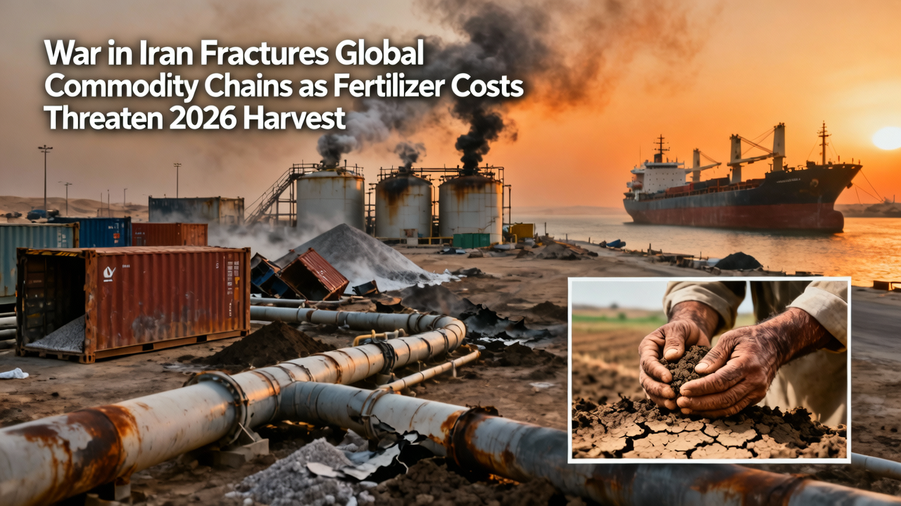 War in Iran Fractures Global Commodity Chains as Fertilizer Costs Threaten 2026 Harvest