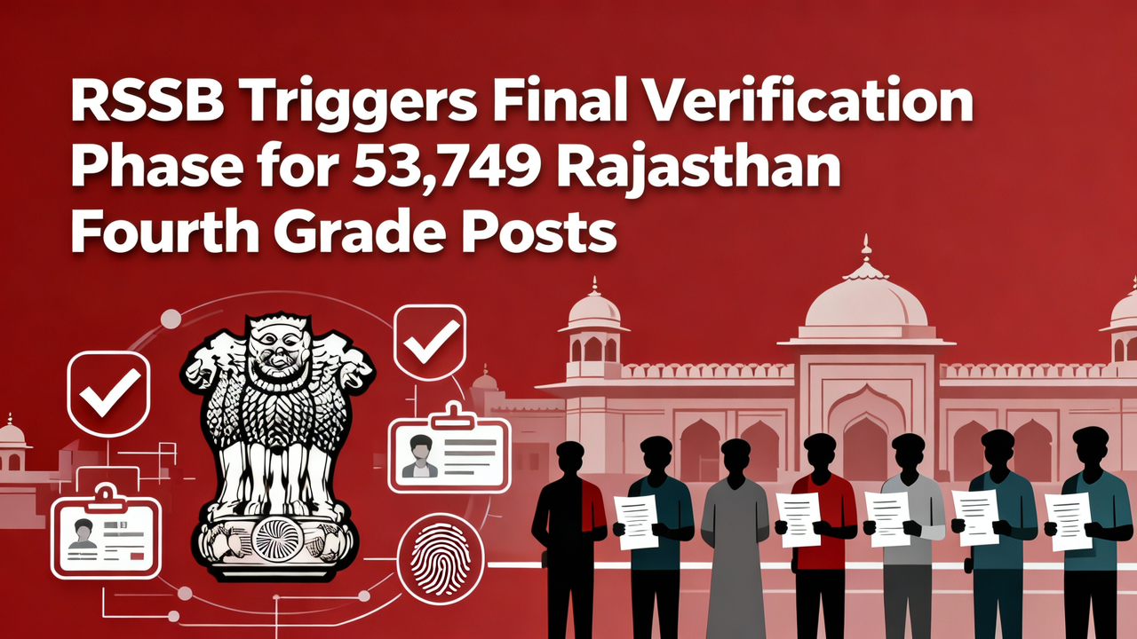 RSSB Triggers Final Verification Phase for 53,749 Rajasthan Fourth Grade Posts