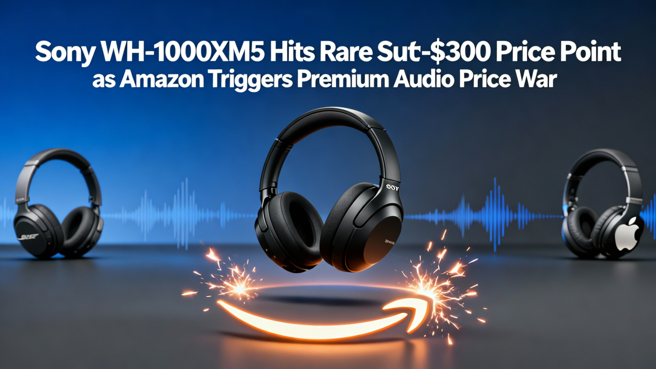 Sony WH-1000XM5 Hits Rare Sub-$300 Price Point as Amazon Triggers Premium Audio Price War
