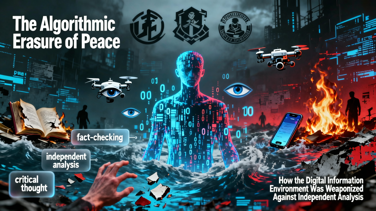 The Algorithmic Erasure of Peace: How the Digital Information Environment Was Weaponized Against Independent Analysis