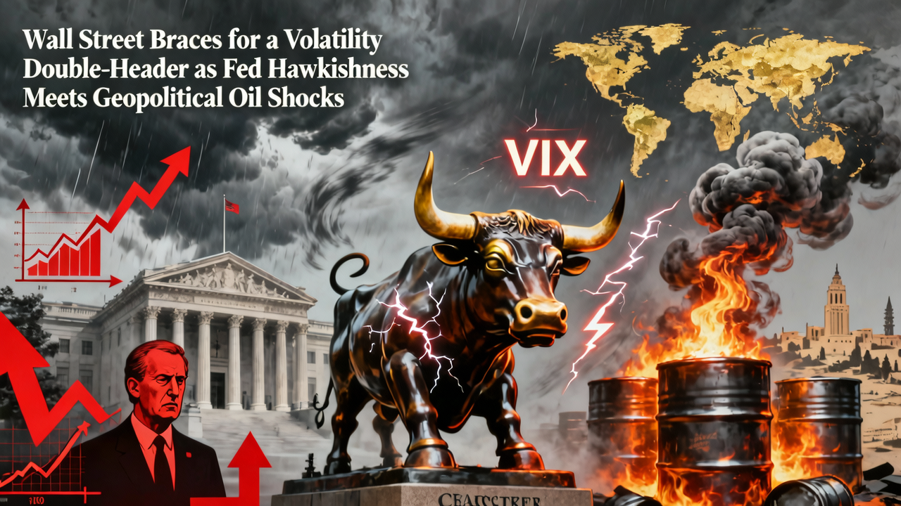 Wall Street Braces for a Volatility Double-Header as Fed Hawkishness Meets Geopolitical Oil Shocks