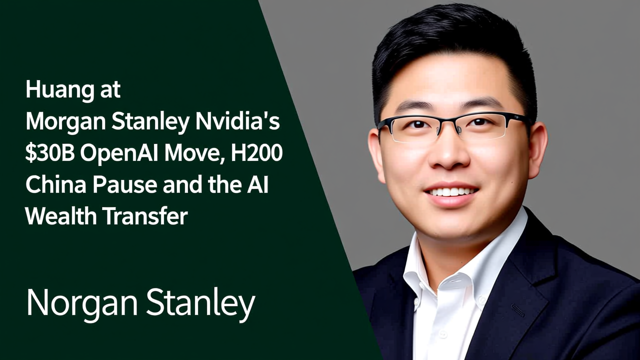 Huang at Morgan Stanley: Nvidia’s $30B OpenAI Move, H200 China Pause and the AI Wealth Transfer