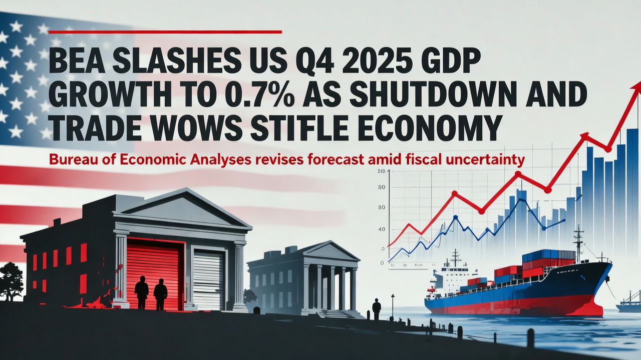 BEA Slashes US Q4 2025 GDP Growth to 0.7% as Shutdown and Trade Woes Stifle Economy