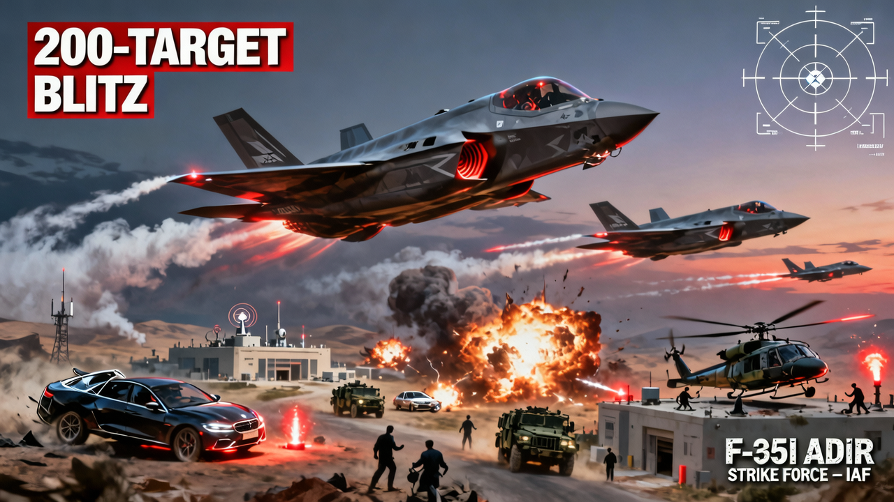 Israeli F-35I Stealth Jets Cripple Iranian Leadership Mobility in 200-Target Blitz