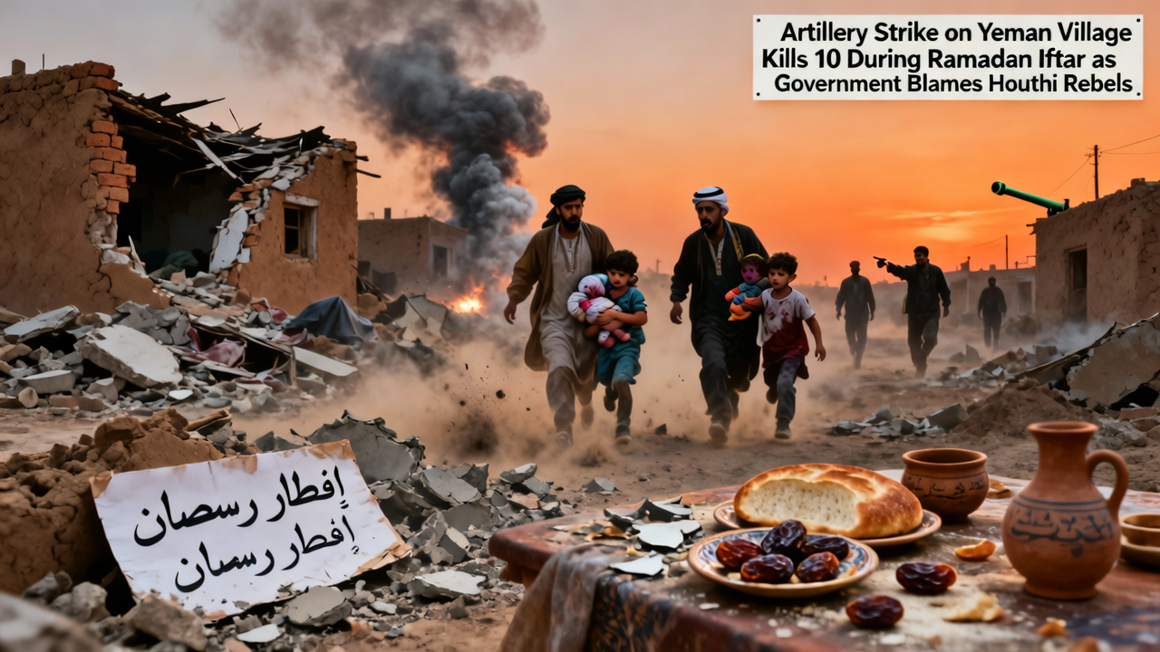 Artillery Strike on Yemen Village Kills 10 During Ramadan Iftar as Government Blames Houthi Rebels