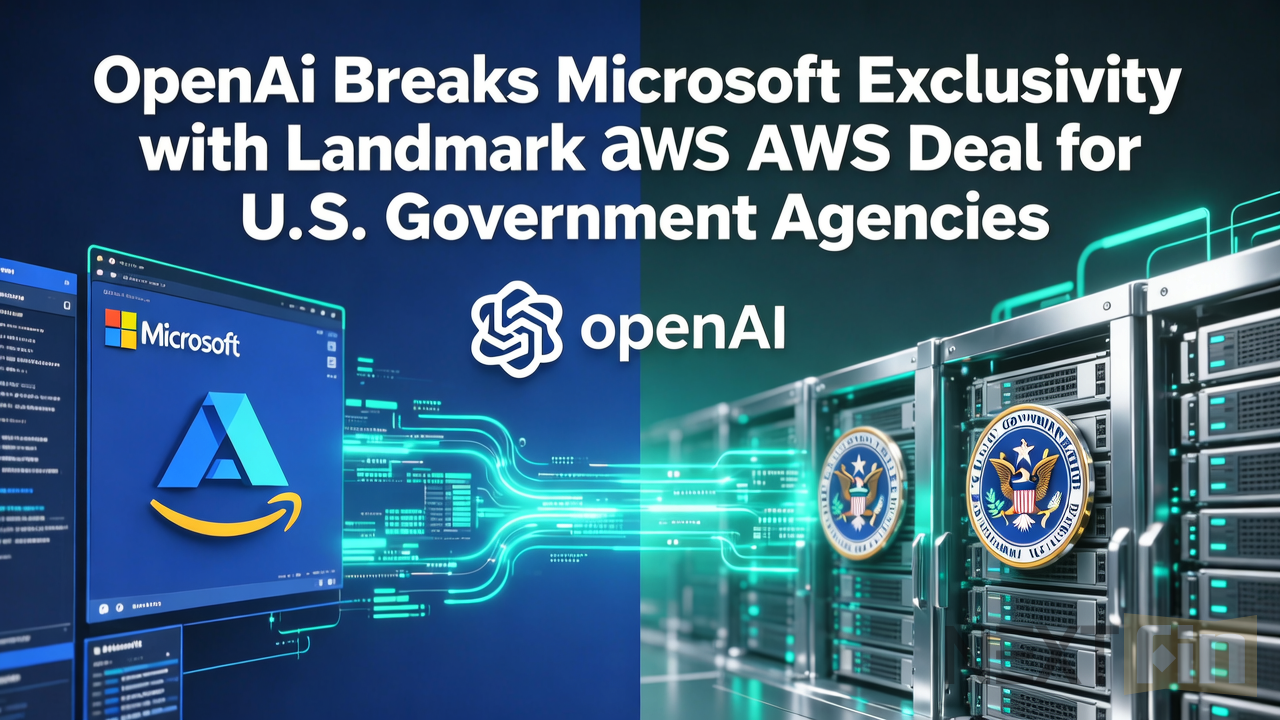 OpenAI Breaks Microsoft Exclusivity with Landmark AWS Deal for U.S. Government Agencies