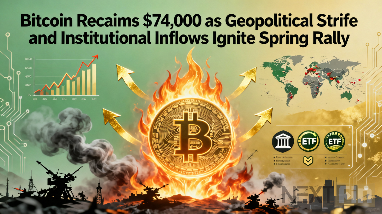 Bitcoin Reclaims $74,000 as Geopolitical Strife and Institutional Inflows Ignite Spring Rally